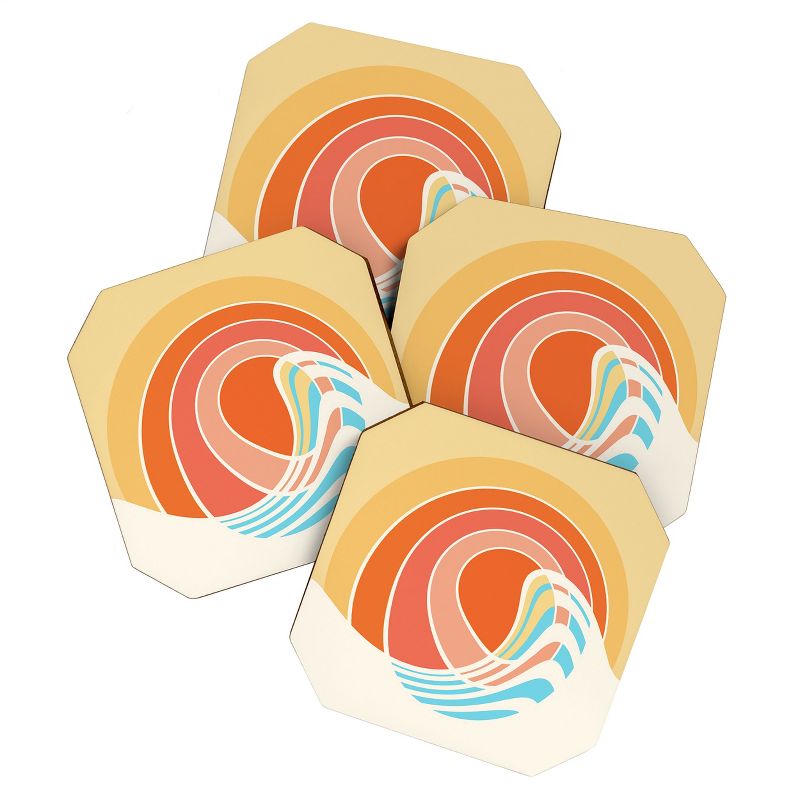 Gale Switzer Sun Surf Set of 4 Coasters - Deny Designs