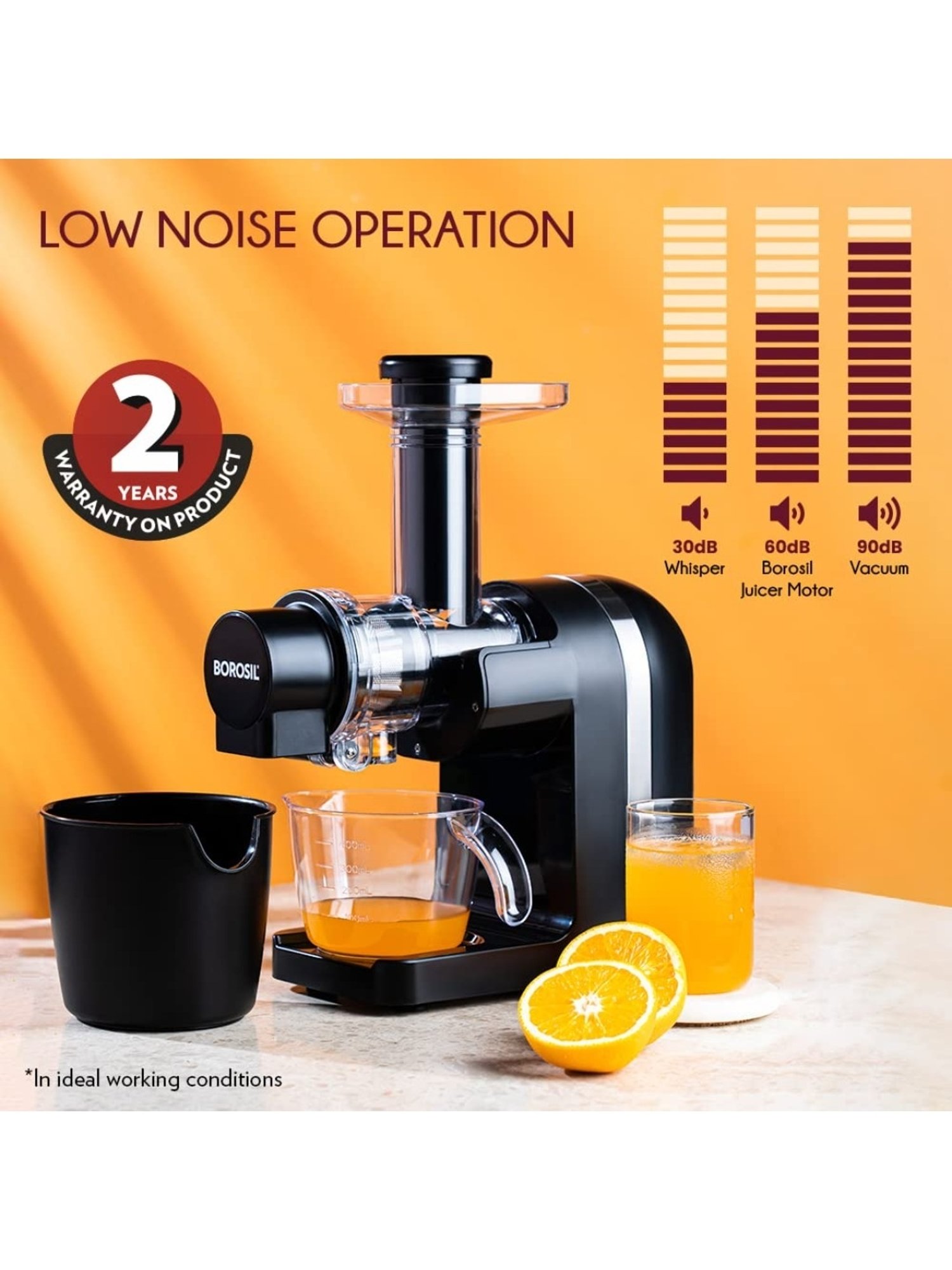 Borosil Stainless Steel Mixer Grinder Blender ( Black )