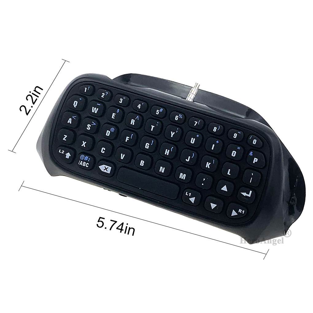 PS4 Keyboard, Mini Wireless Bluetooth Gaming Keyboard Chatpad for PS4 Controller