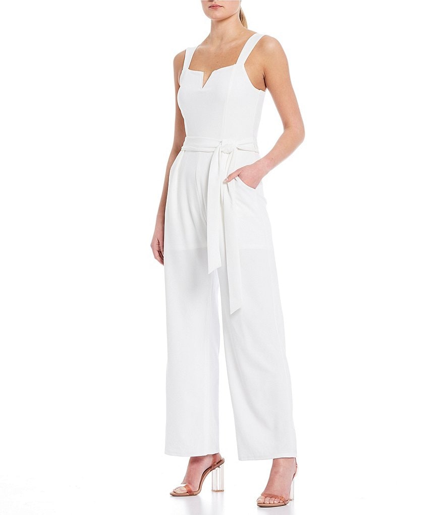 Coco + Jaimeson Strapless Elastic-Waist Laser-Cut Embroidered Knit Jumpsuit