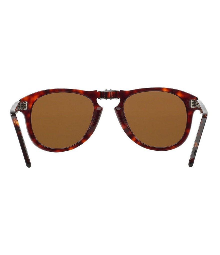 Persol Men's PO0714 Folding Aviator 54mm Polarized Sunglasses