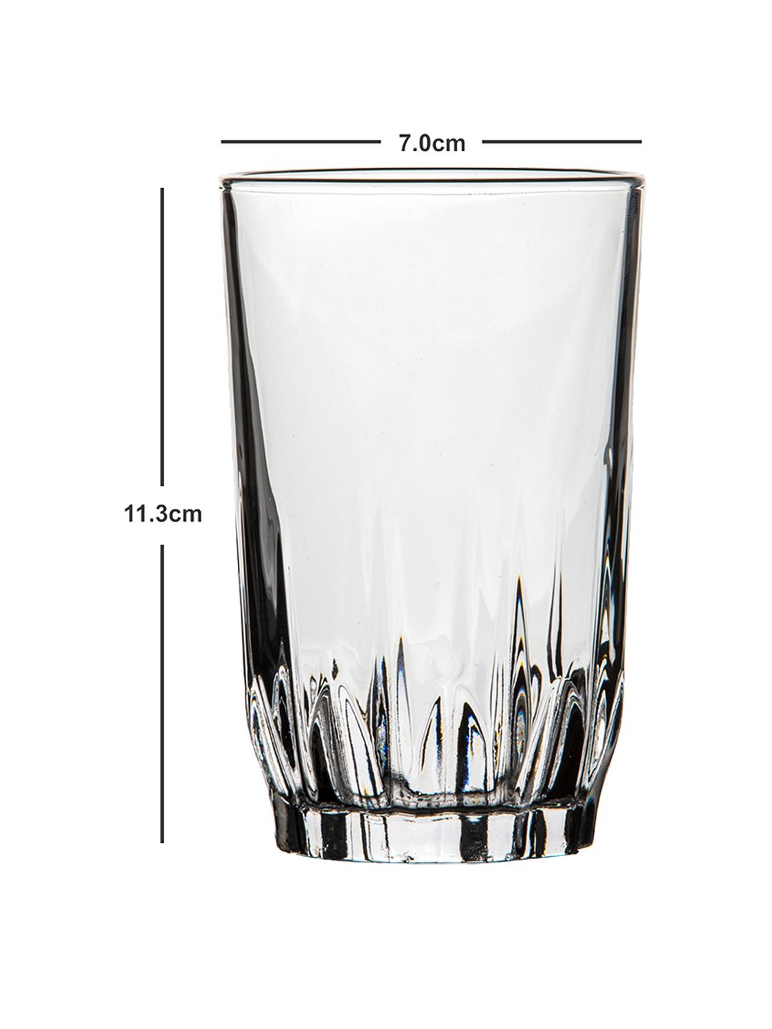 ROXX Transparent Glass Everyday Glasses - Set of 6 (260ml)