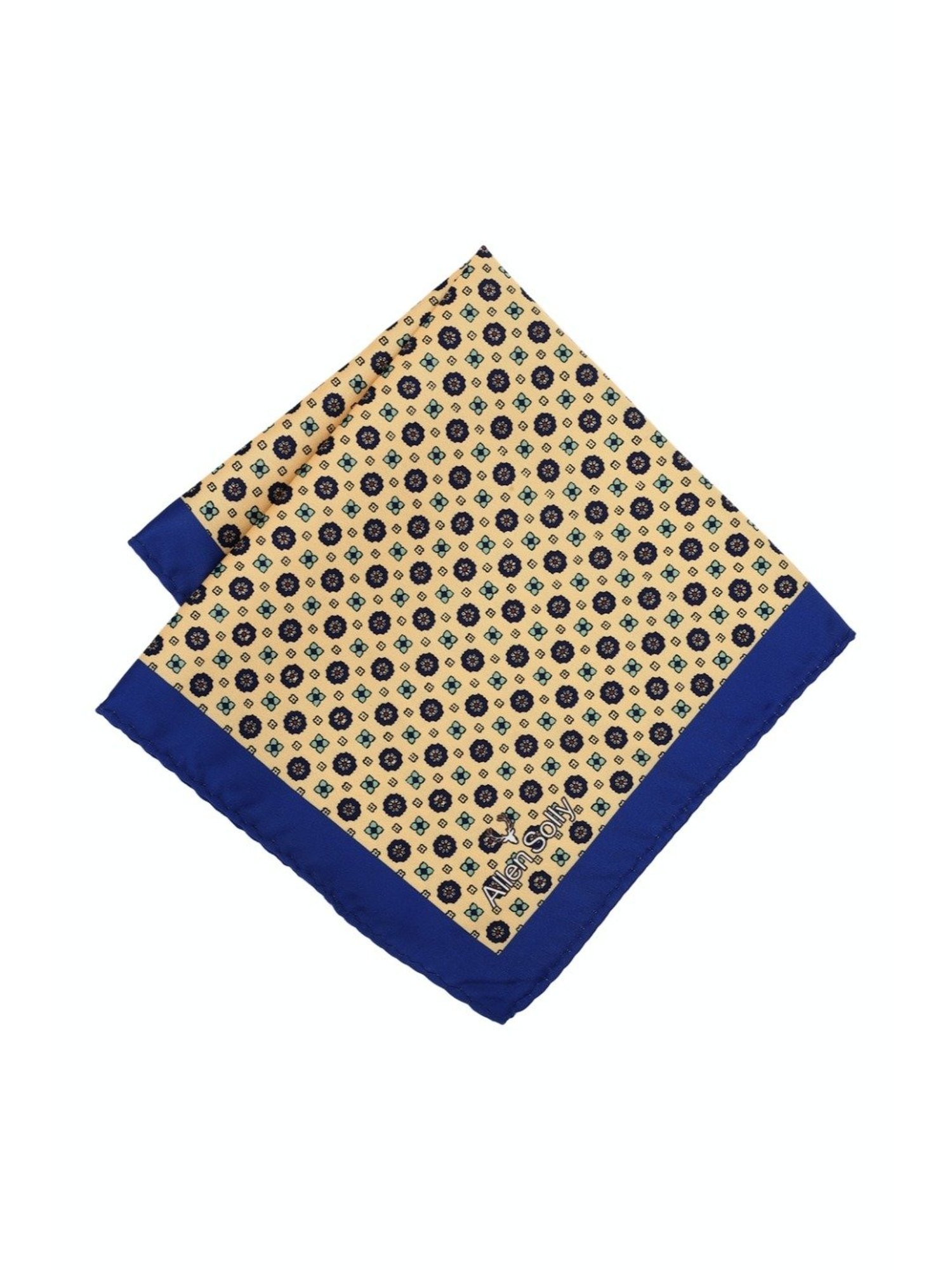 Van Heusen Green Printed Pocket Square