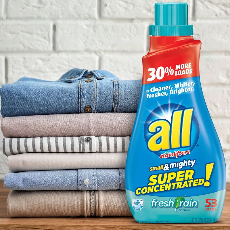 All Small & Mighty Fresh Rain Concentrated Liquid Laundry Detergent 53 Loads - 40 fl oz