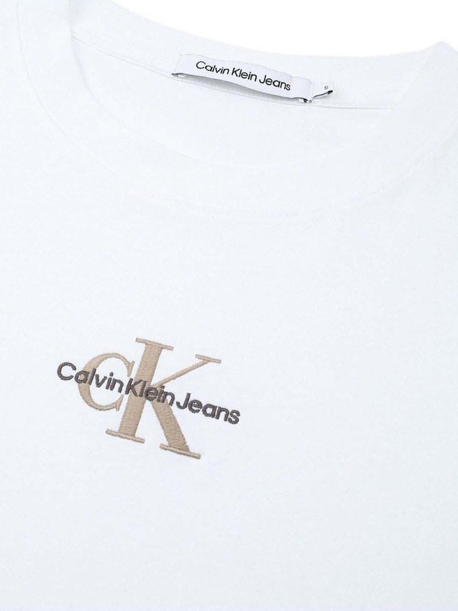 CALVIN KLEIN Bright White Cotton T-Shirt