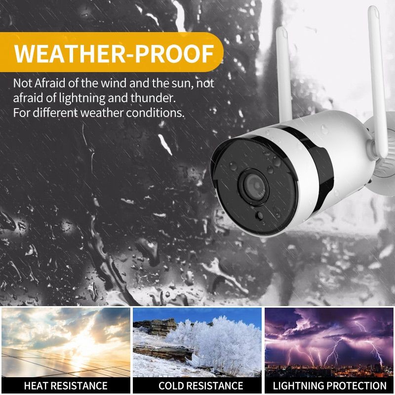 Security Camera System 4CH 5MP HD NVR Kit CCTV Two Way Audio AI Face Detect Outdoor Video Surveillance IP Camera Set
