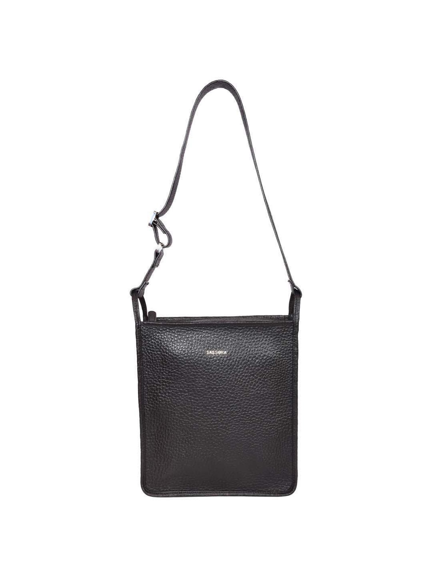 SASSORA Black Solid Medium Sling Handbag