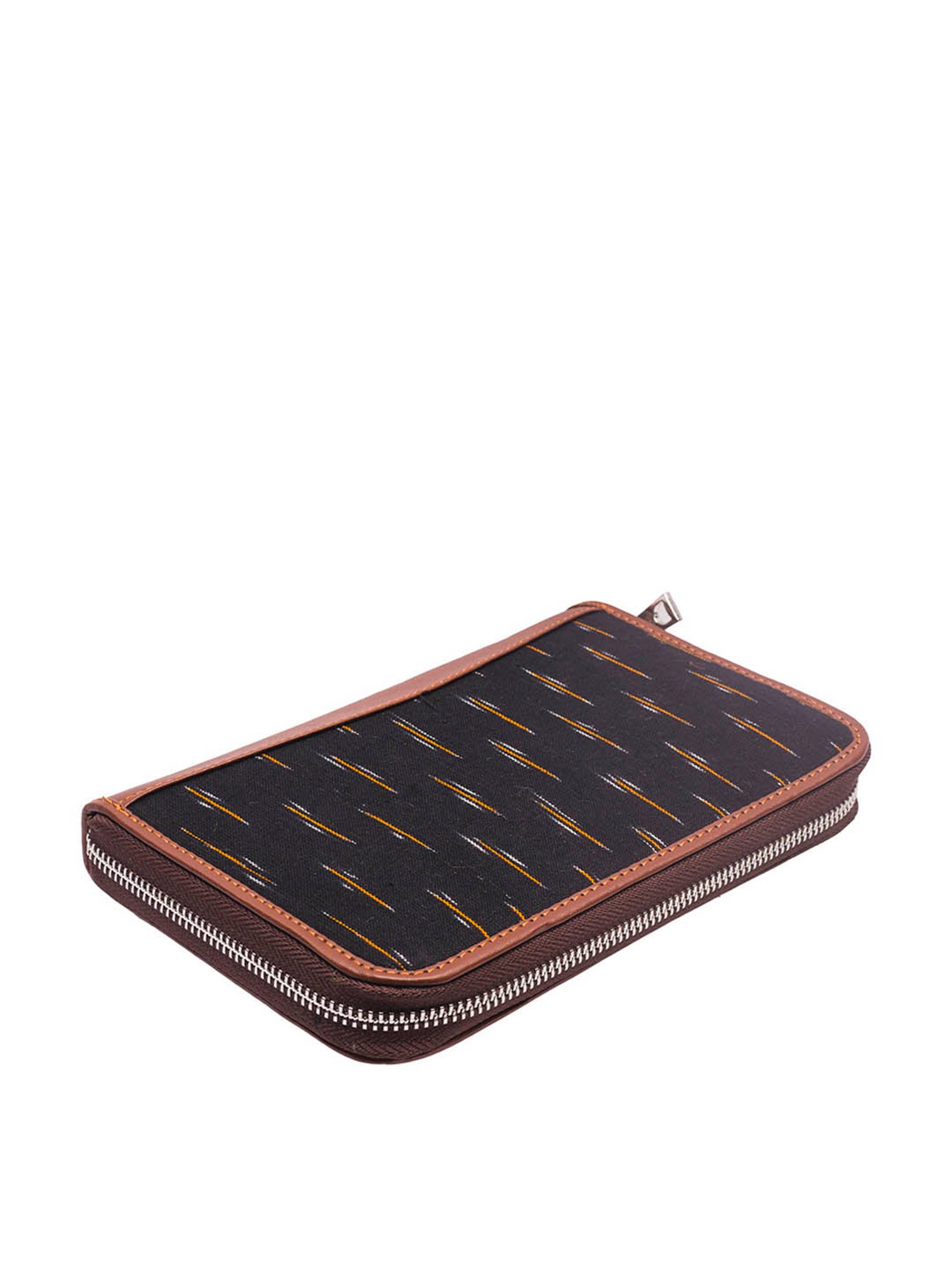 ZOUK Black Printed Zip Around Wallet for Women