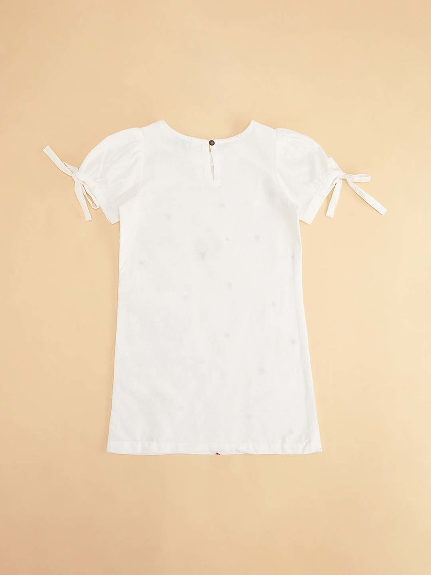 Akkriti by Pantaloons Kids White Embroidered Dress