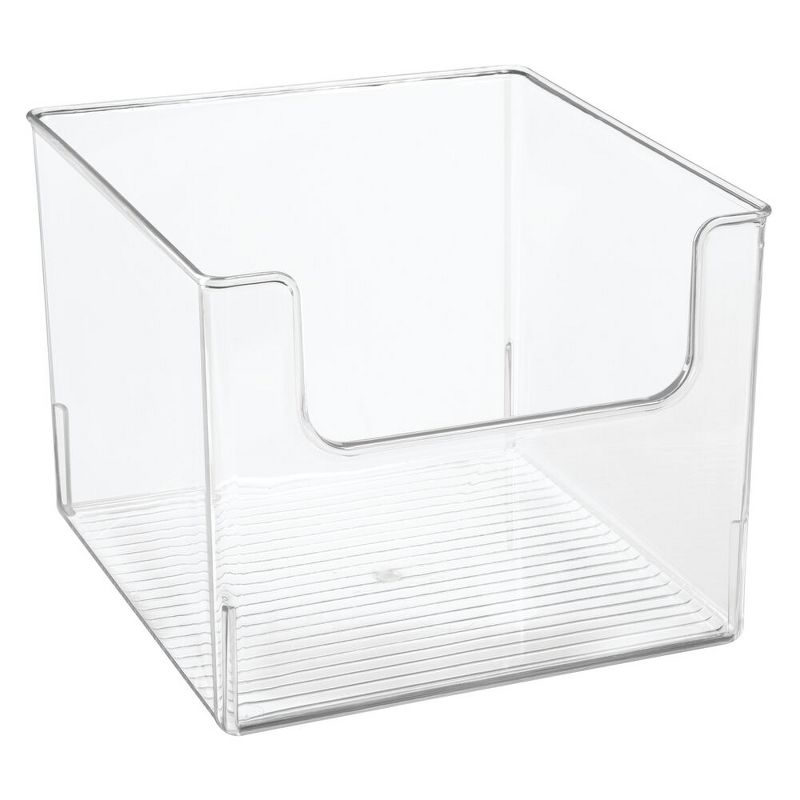 mDesign Plastic Bathroom Storage Organizer Basket Bin, 2 Pack - Clear