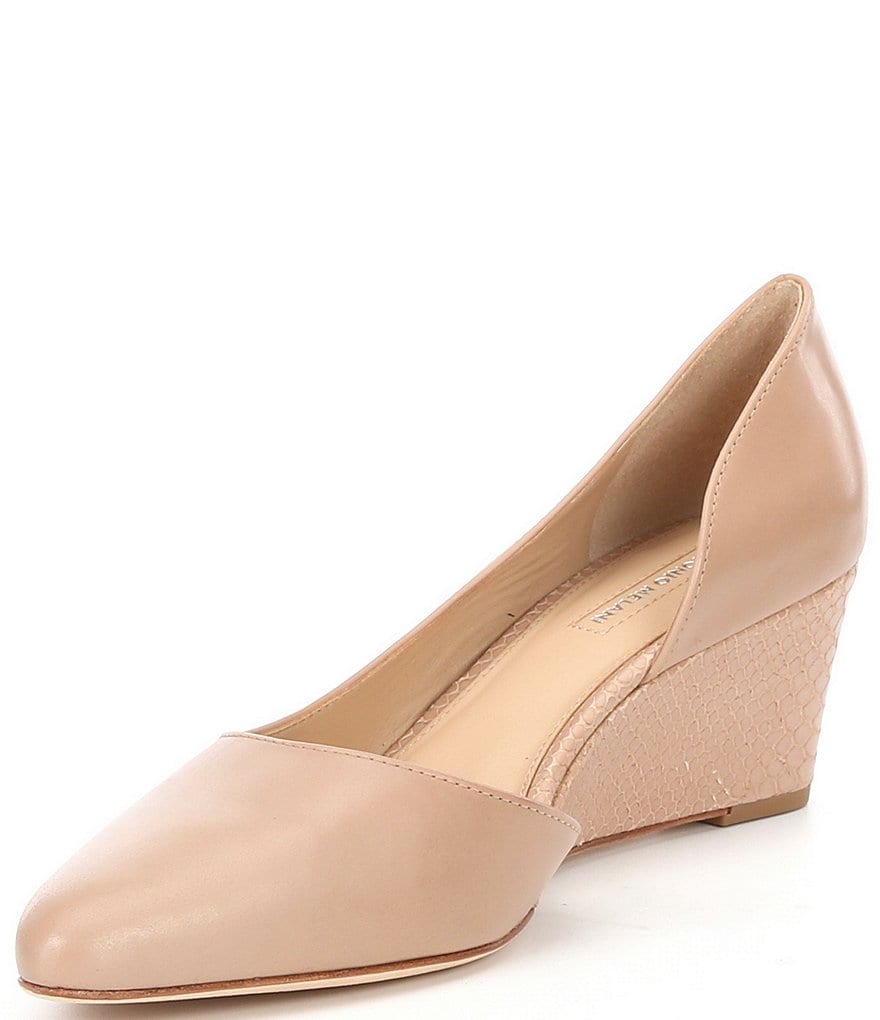 Antonio Melani Lyeana Leather d'Orsay Wedge Pumps