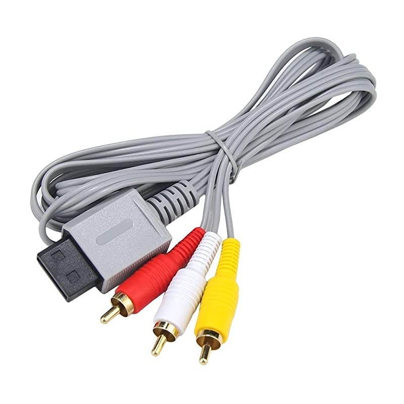 Cable for Wii Wii U, Cable Composite Retro Audio Video Standard Cord for Nintendo Wii Wii U