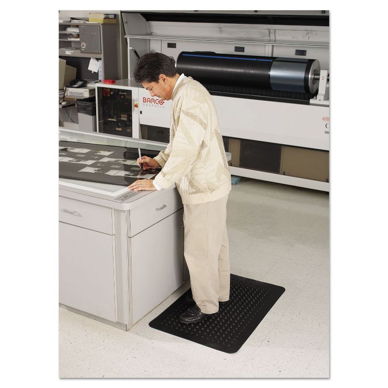 3'x5' Rectangle Solid Floor Mat Black - Guardian