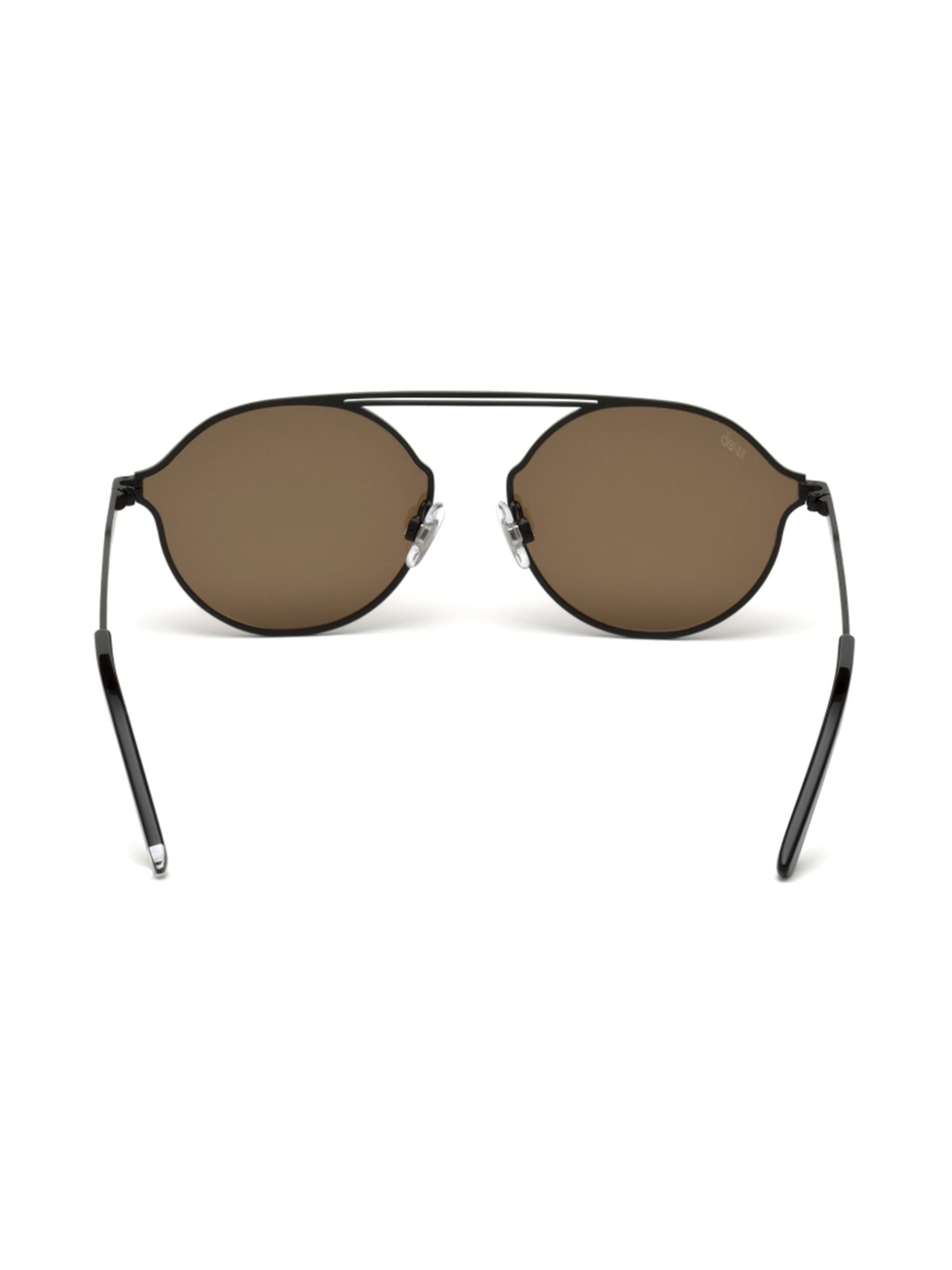 WEB EYEWEAR Brown Round Sunglasses Designed in Italy