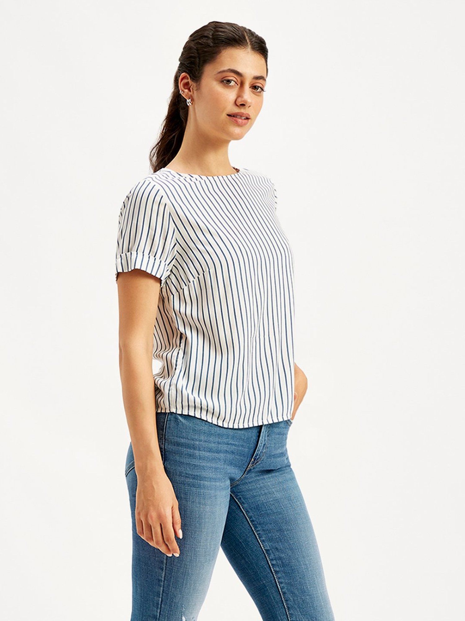 Levi's Off White Striped Top