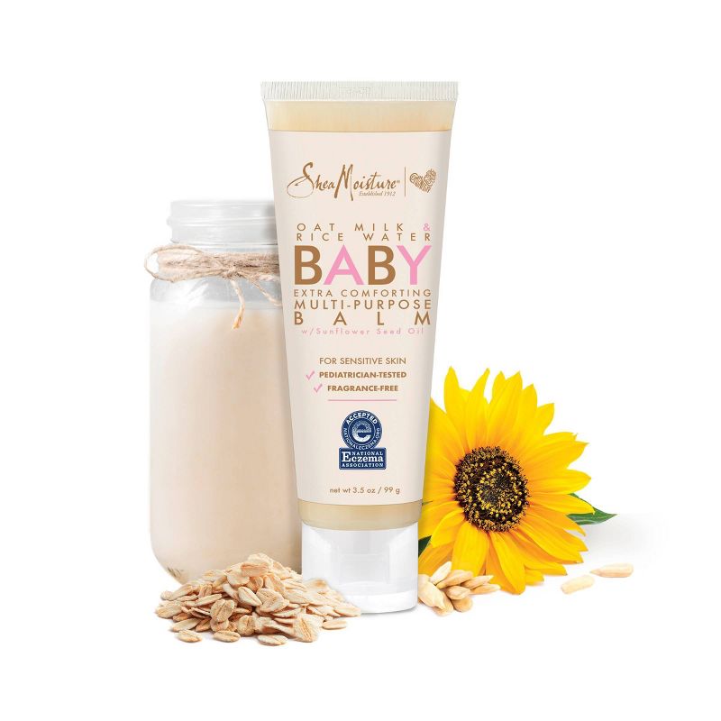 SheaMoisture Unscented Multi-Purpose Baby Balm with Oat Milk & Rice Water - 3.5oz