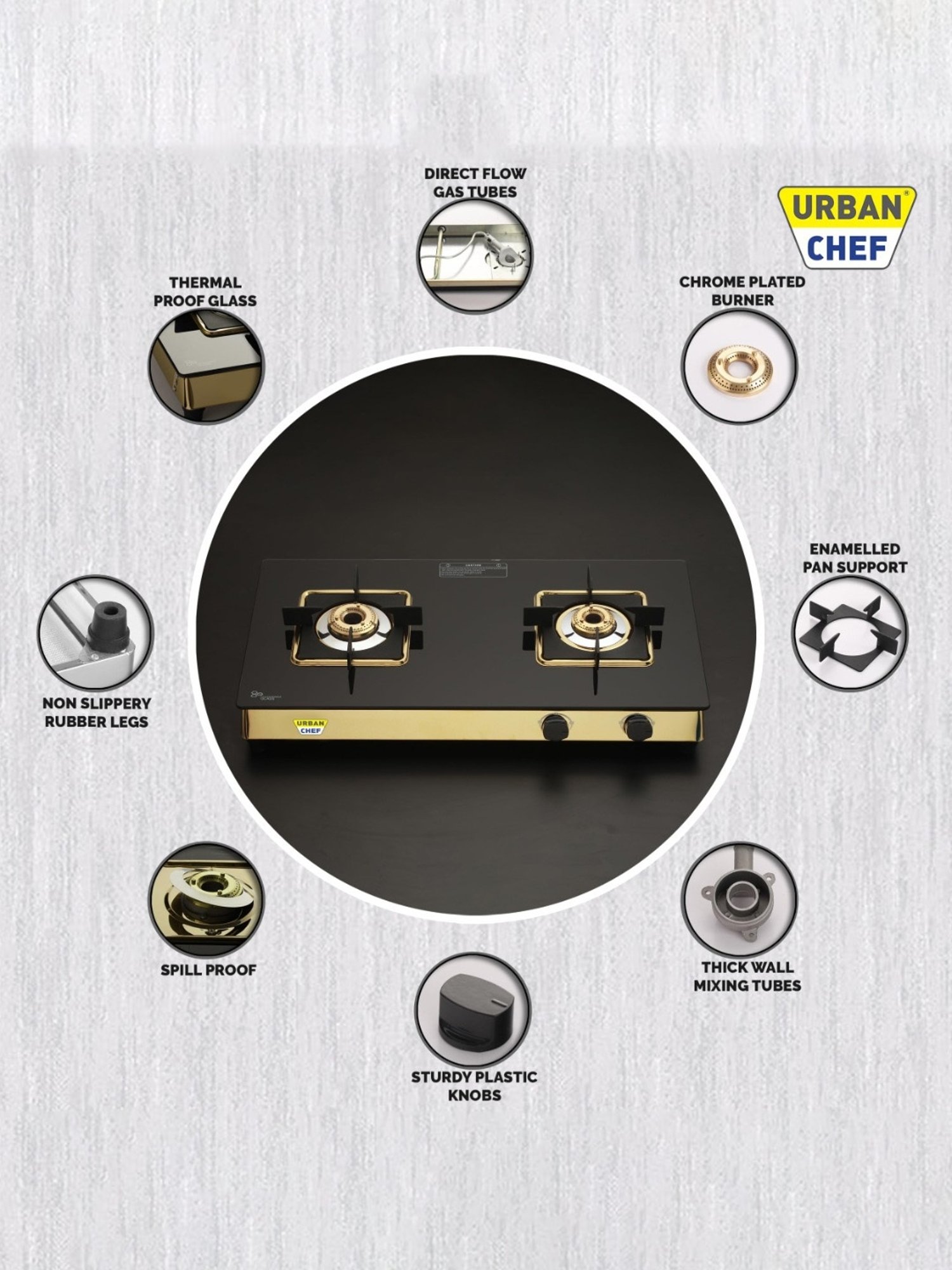 Range Kleen 4pc Porcelain Drip Pan Set Black