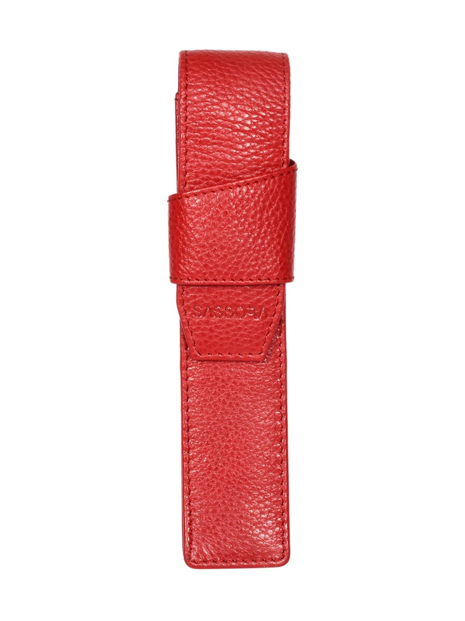 SASSORA Gamy Red Leather Small Pen Case