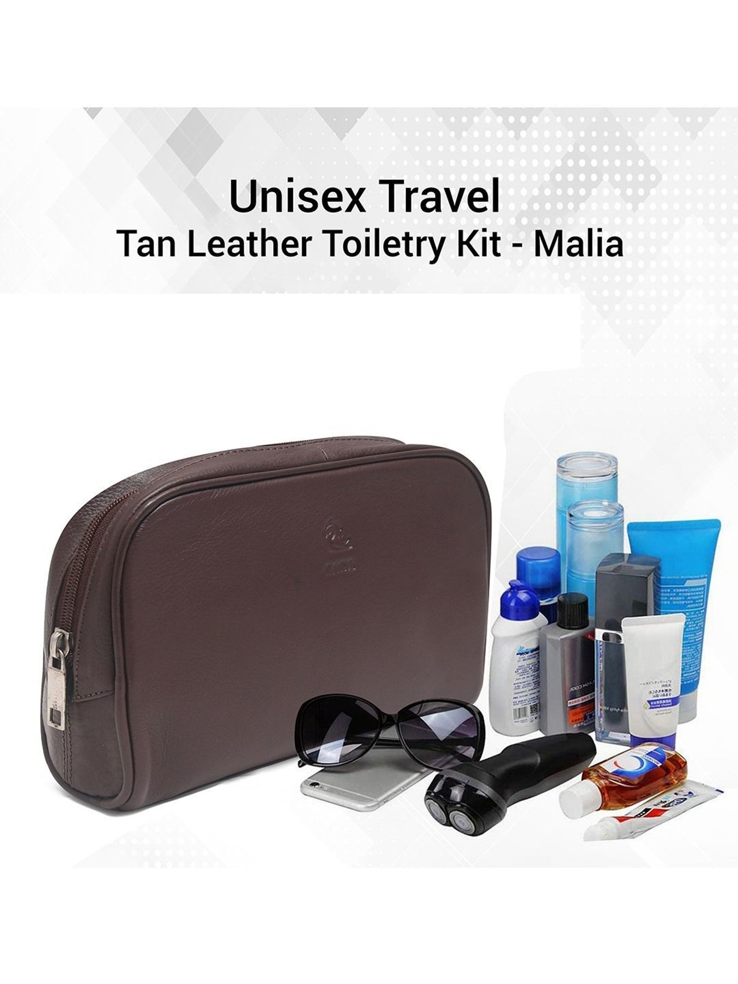 Kara Dark Brown Unisex Leather Pouch