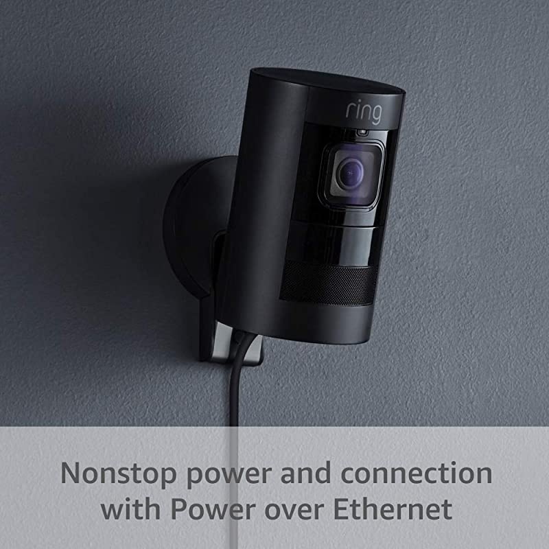 Stick Up Cam Elite, Power over Ethernet HD Security Camera with Two-Way Talk, Night Vision, Black, Works with Alexa