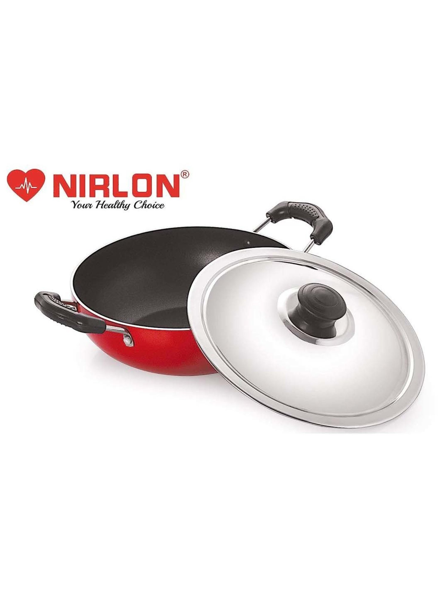 ALLO Silver Stainless Steel Induction Friendly Triply Kadhai (3 L)