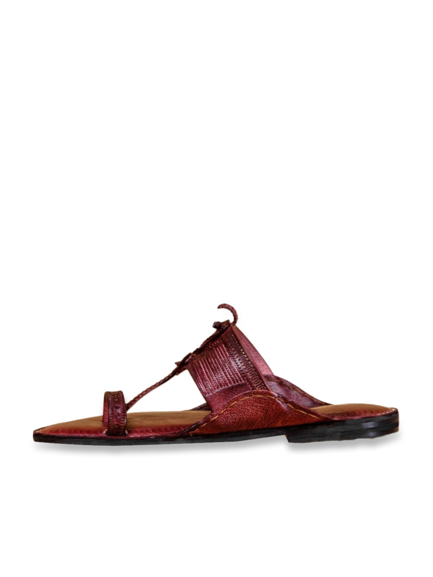Kalapuri Men's Bordo Kolhapuri Sandals