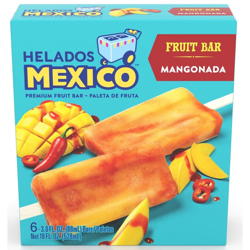 Helados Mexico Frozen Mangonada Fruit Bar -18oz/6ct