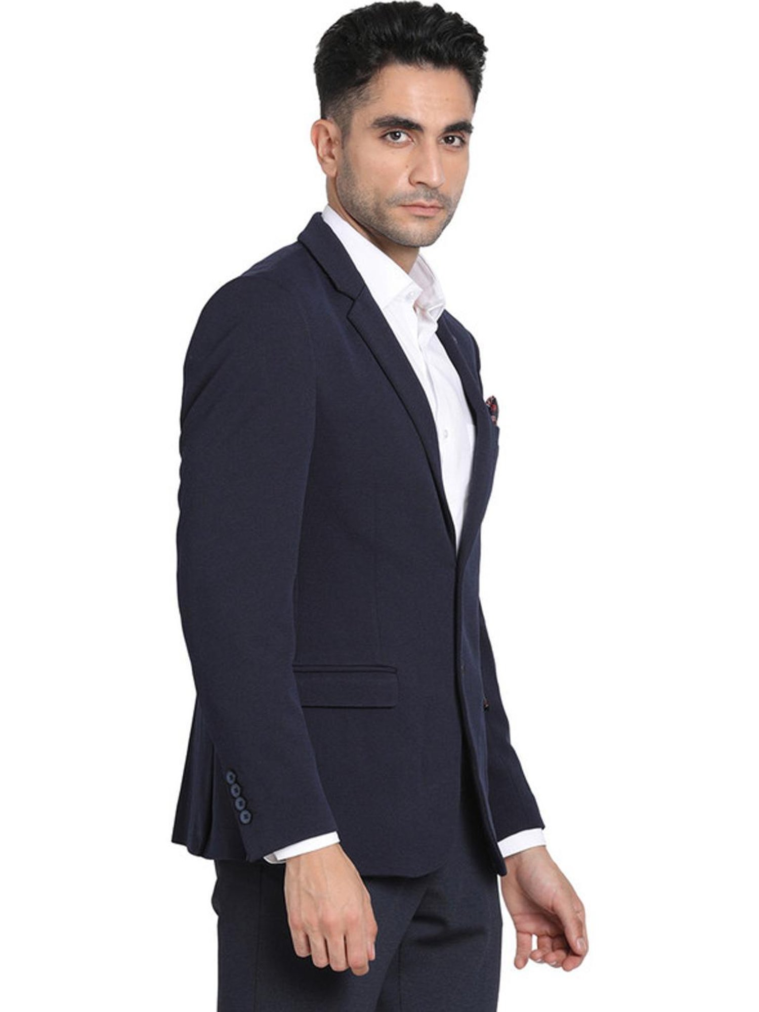 Turtle Navy Slim Fit Blazer