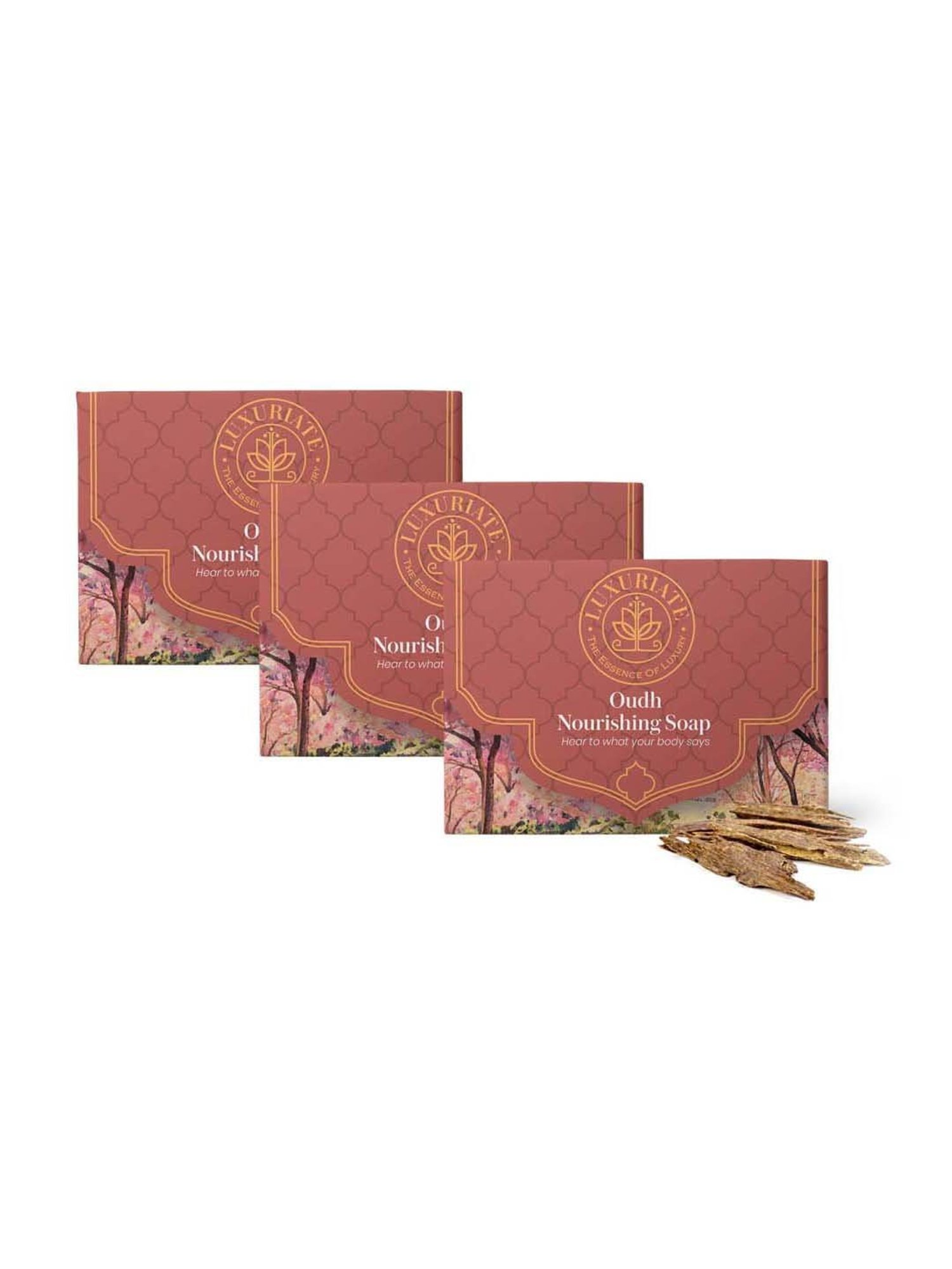 Luxuriate Naturally Oudh Nourishing Winter Soap Pack of 3 - 375 gm