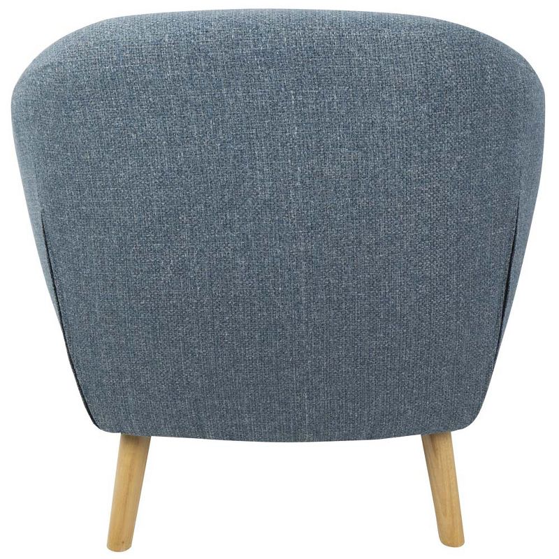 Rockwell Mid-Century Modern Accent Chair with Noise Fabric in Blue - LumiSource