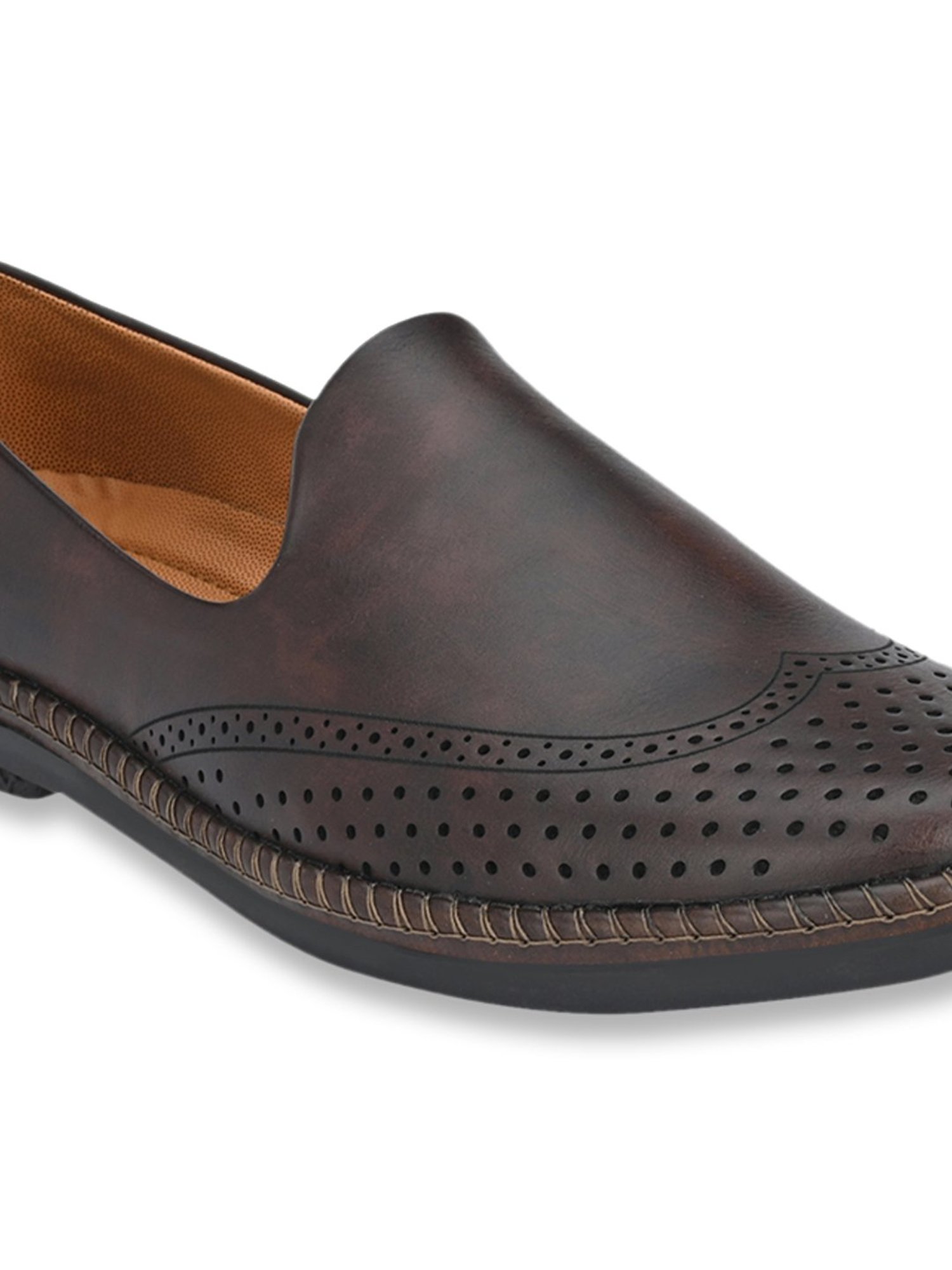 Prolific Men's Brown Casual Slip-Ons