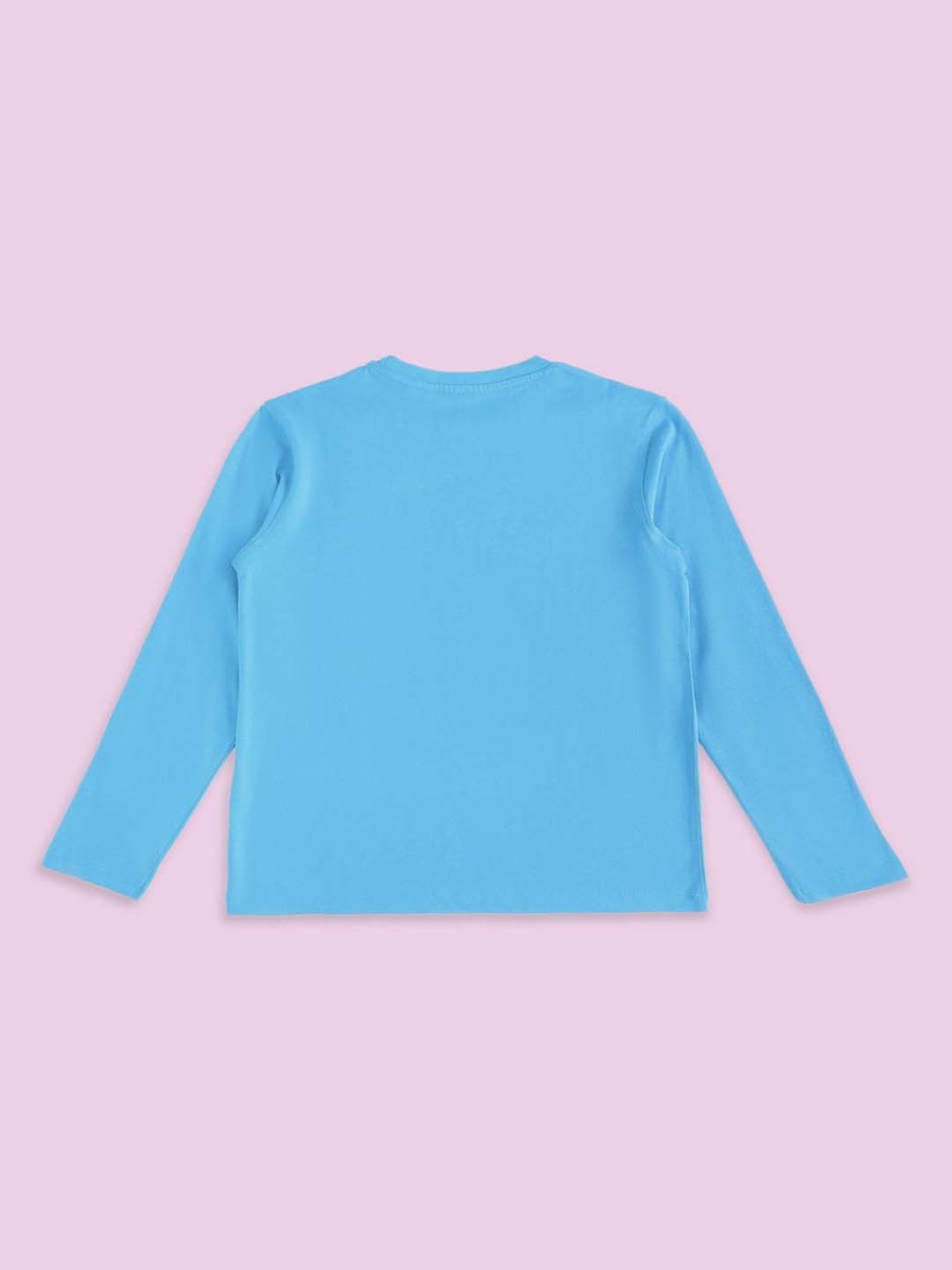 Pantaloons Baby Kids Blue & Yellow Cotton Printed Full Sleeves T-Shirt