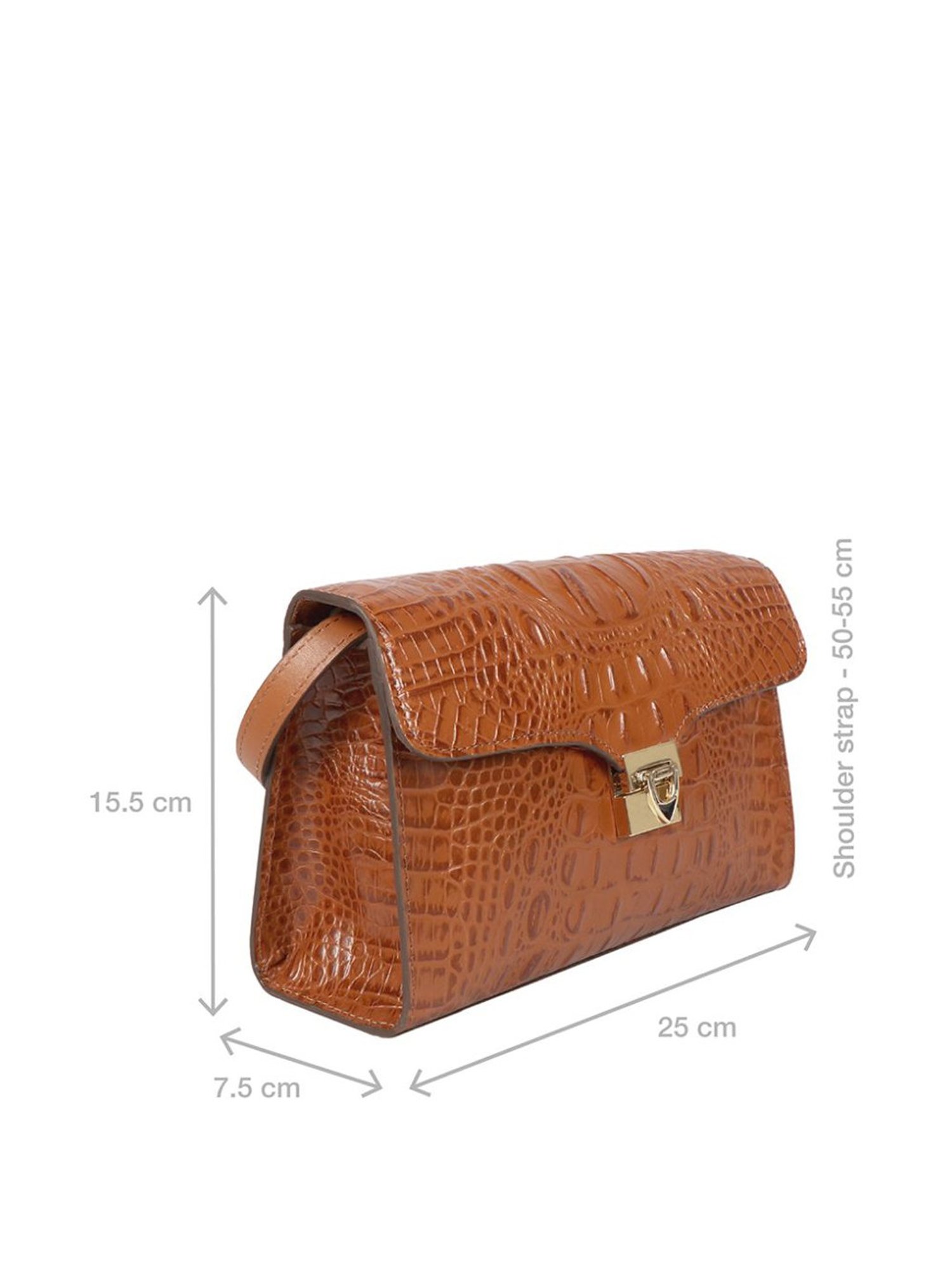 Hidesign Core Stampa 02 Baby Mel Ranch Tan Textured Medium Sling Handbag