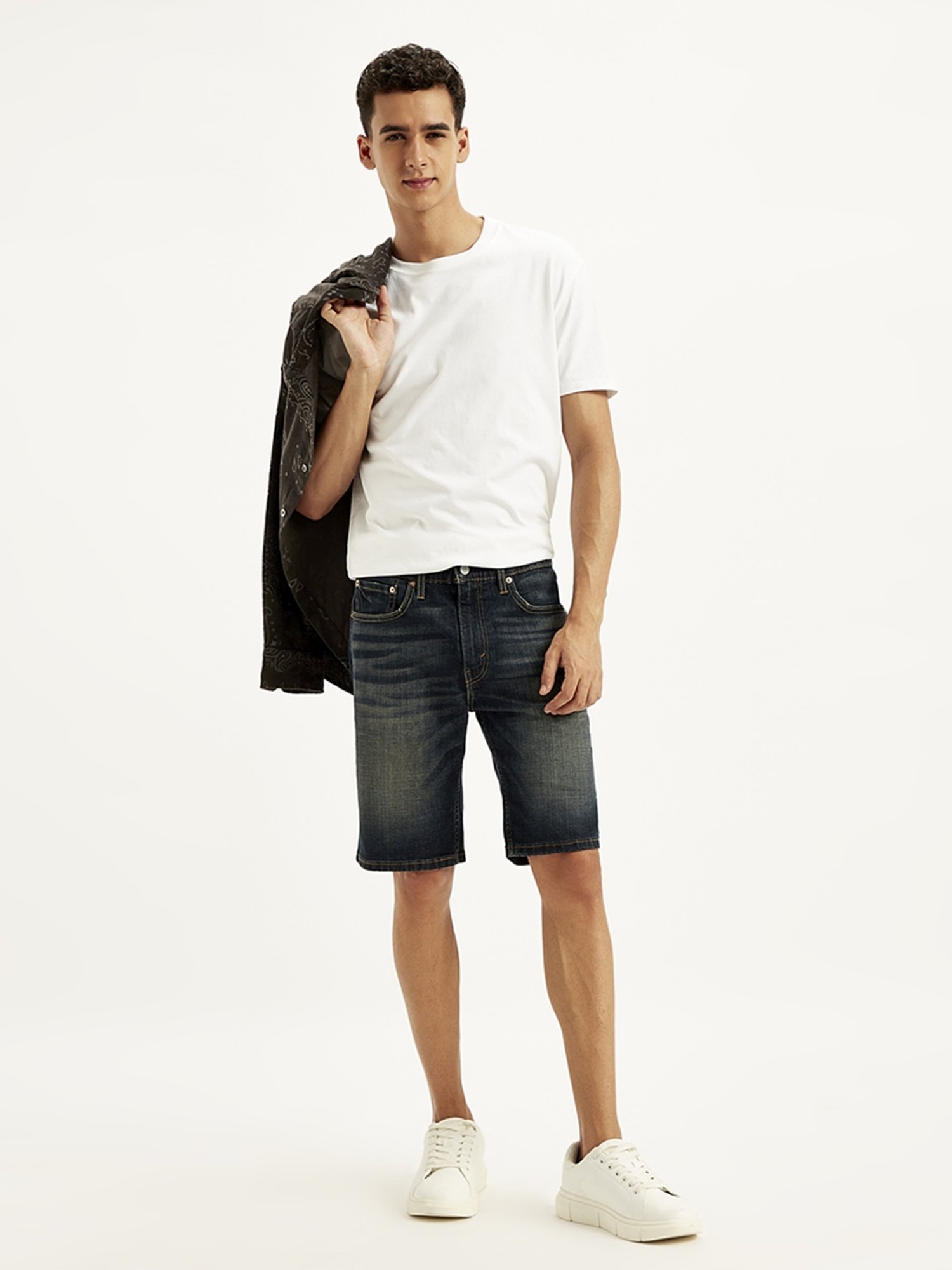 Levi's Black Tapered Fit Denim Shorts