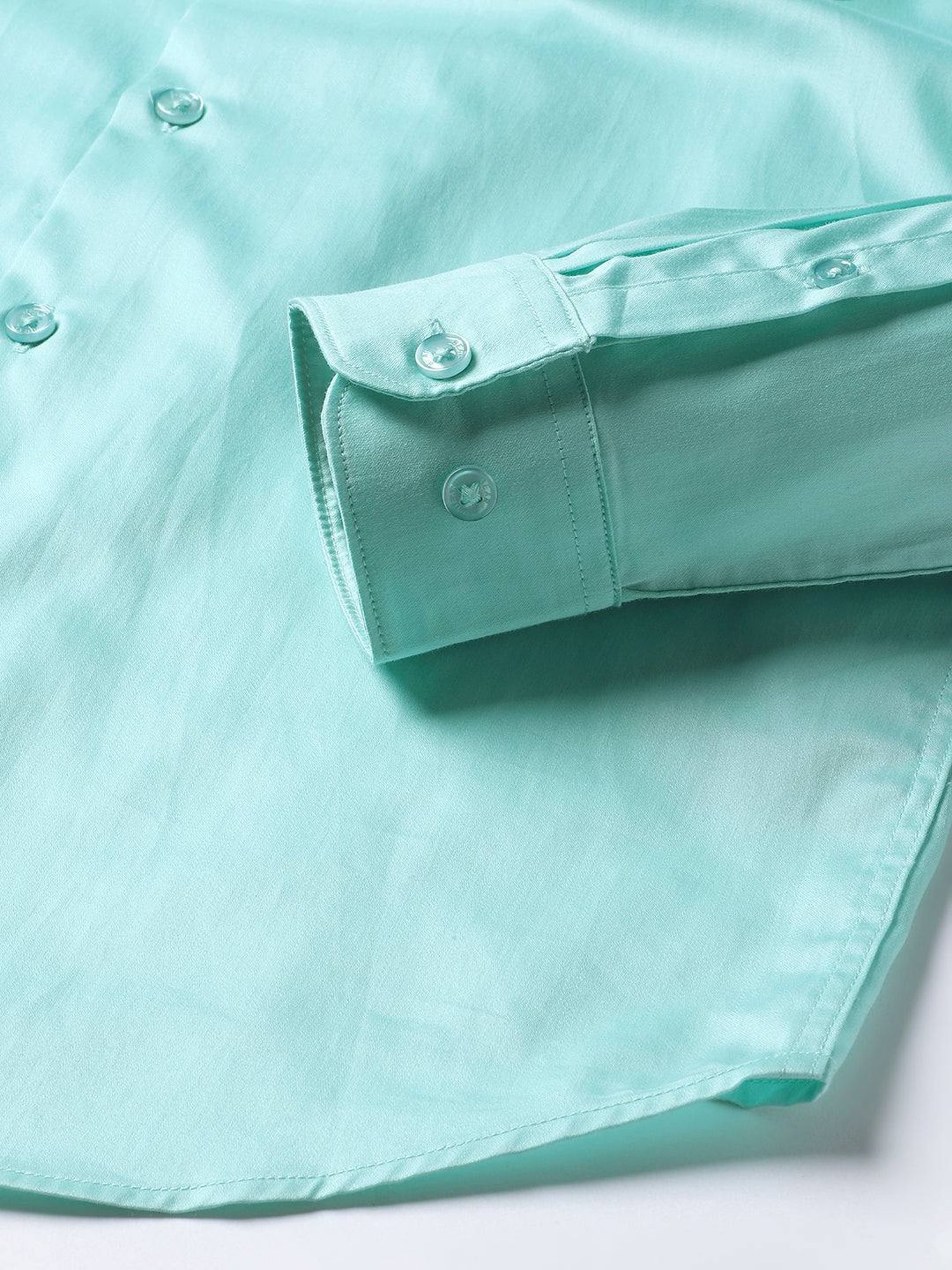 The Bear House Blue Cotton Slim Fit Shirt