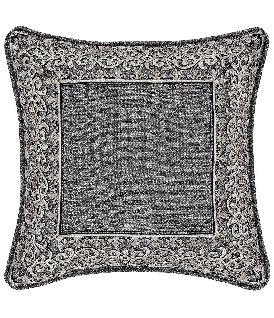 J. Queen New York Tribeca 18#double; Embellished Square Decorative Pillow