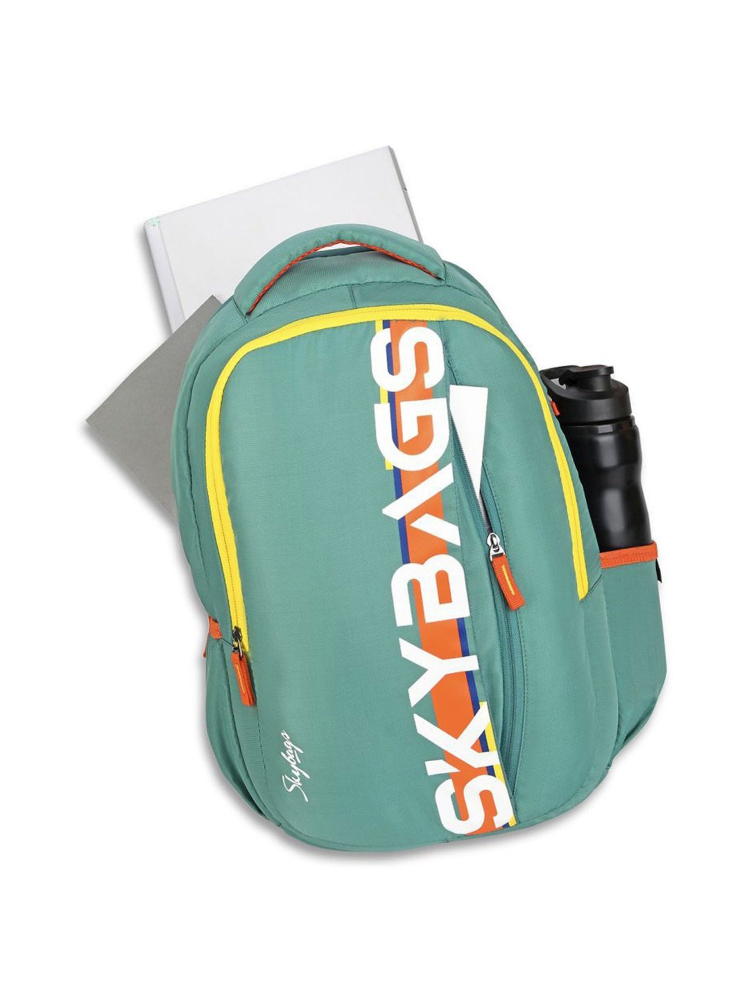 Skybags Grad 02 Green Polyester Printed Laptop Backpack - 30 Ltrs