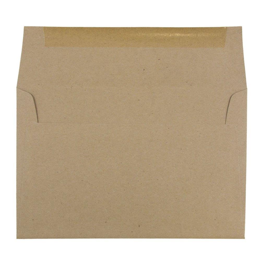 JAM PAPER A9 Premium Invitation Envelopes - 5 3/4 x 8 3/4 - Brown Kraft Paper Bag - 25/Pack