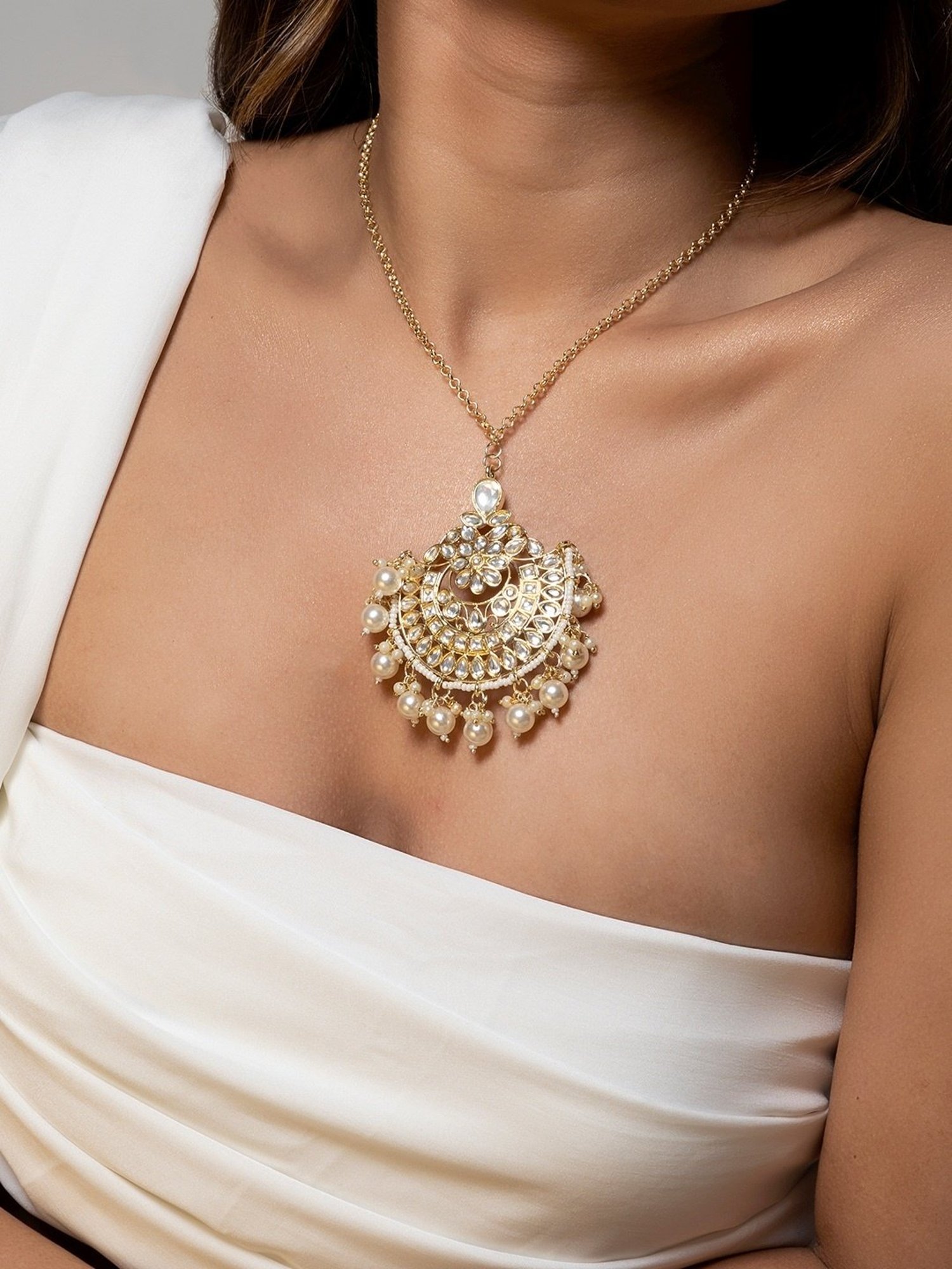 Teejh Yutika Pearl & Polki Necklace for Women