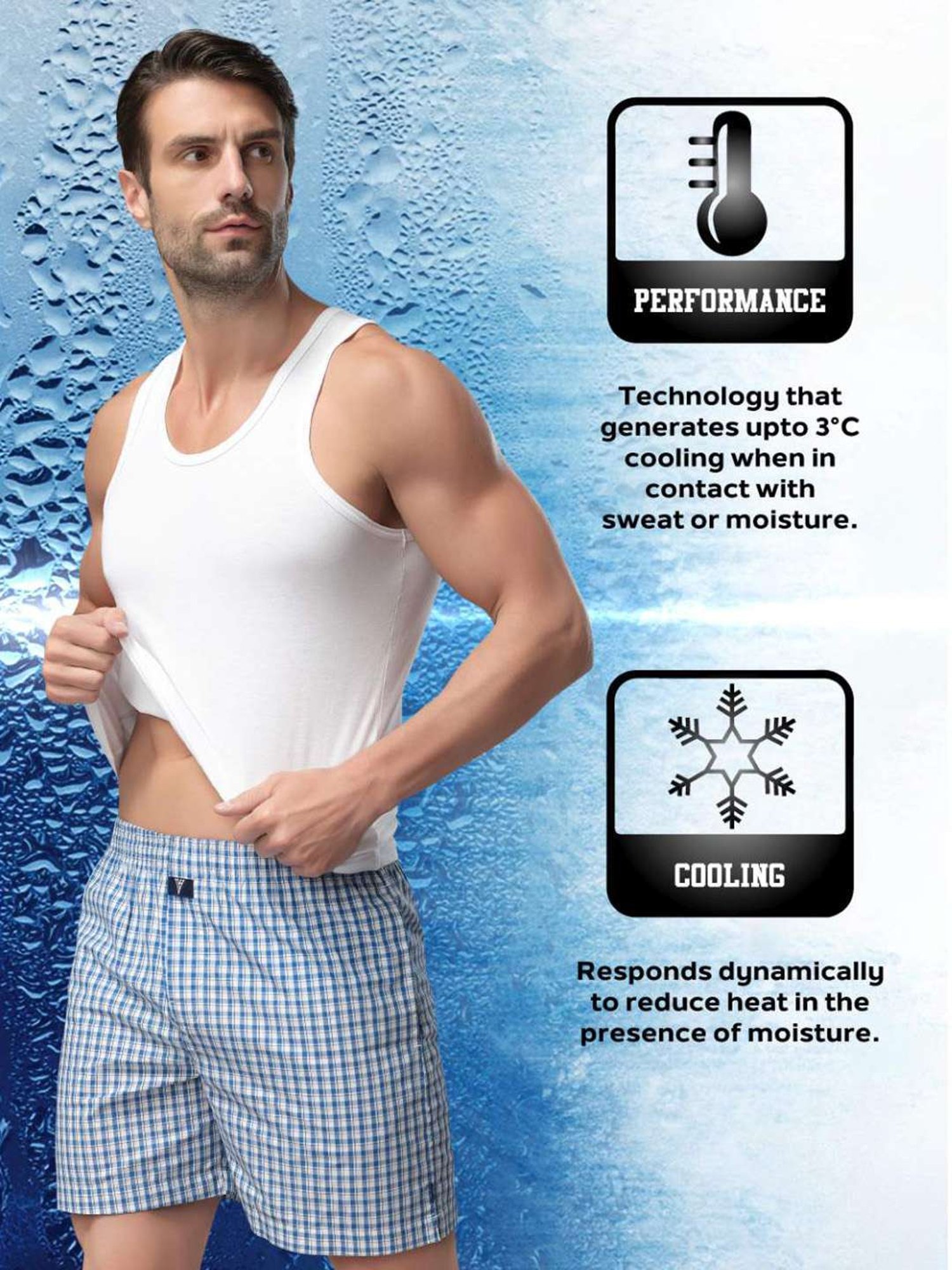 Cantabil Navy Blue Cotton Regular Fit Vest