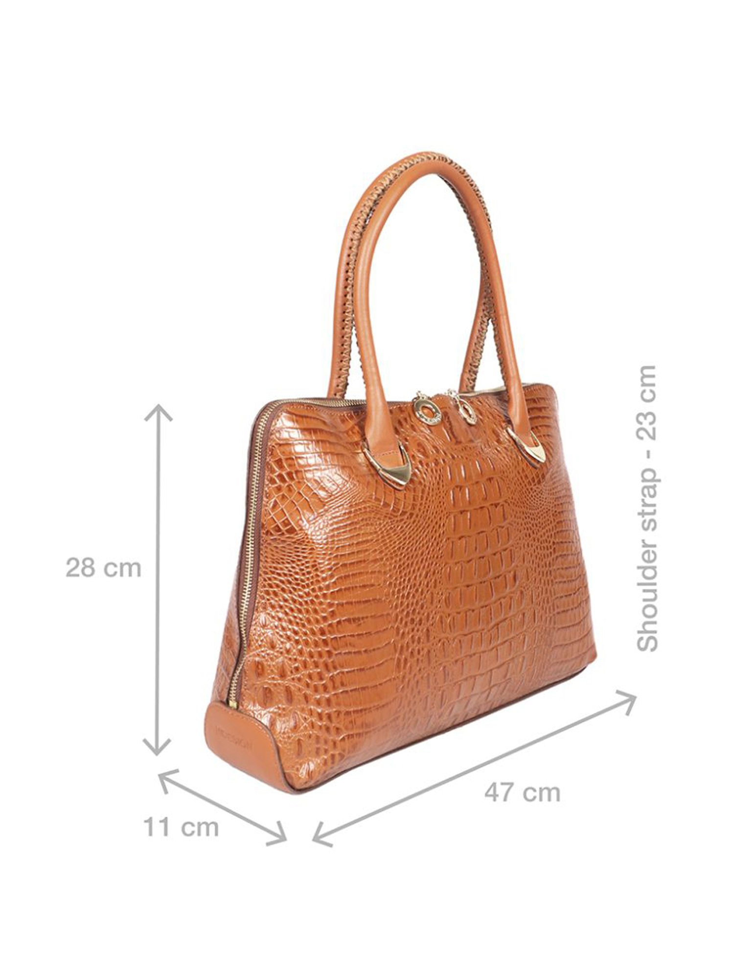 Hidesign Core Yangtze 03 Baby Tan Leather Textured Tote Handbag