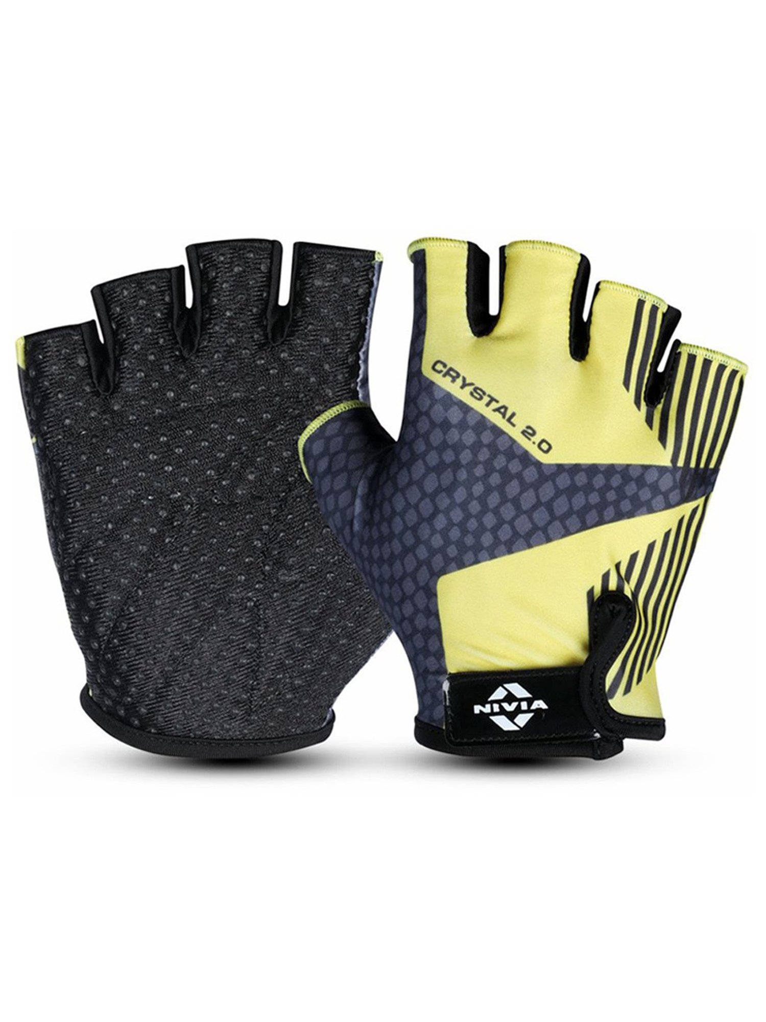 Nivia Crystal 2.0 Gym Glove (Yellow) Size - S3