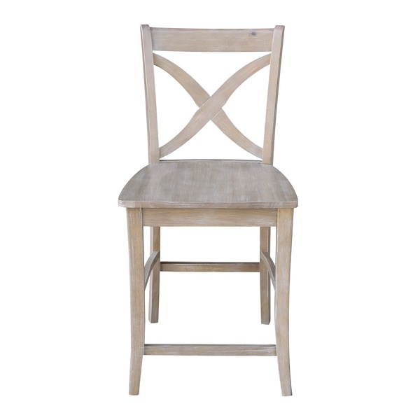 International Concepts S09-142 Cosmo Crossback Counterheight Stool - 24 in. Seat Height