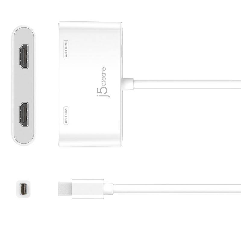 j5create Mini DisplayPort to Dual HDMI Adapter