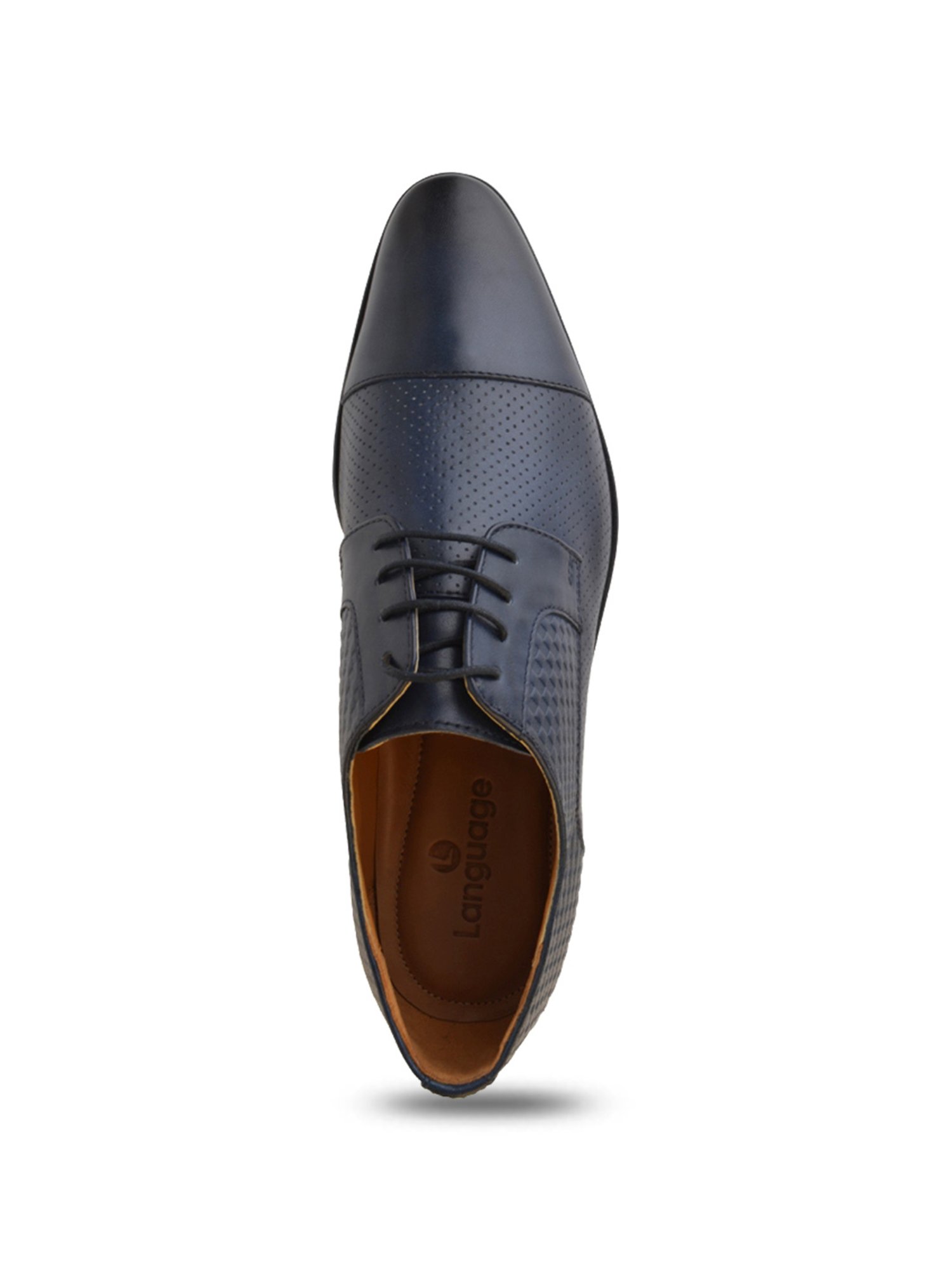 Language Shoes Men's Basil Navy Derby Shoes