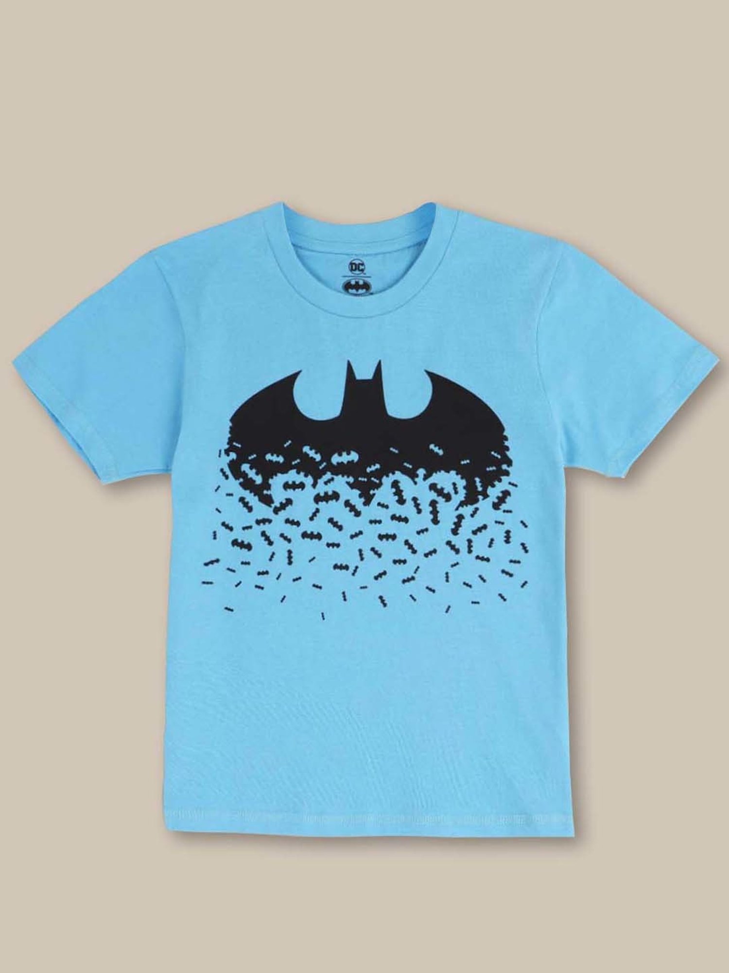 Kidsville Yellow & Blue Cotton Printed T-Shirt