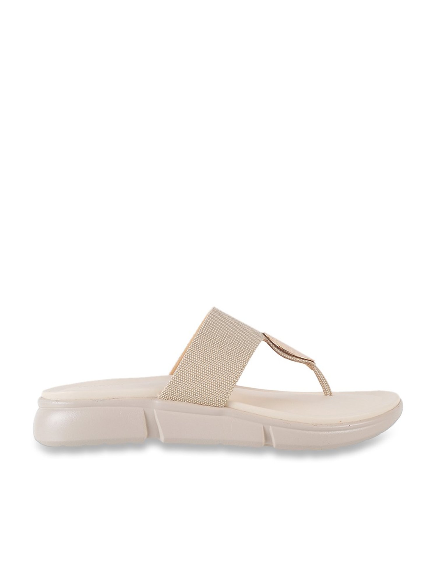 Walkway Women's Beige Thong Sandals