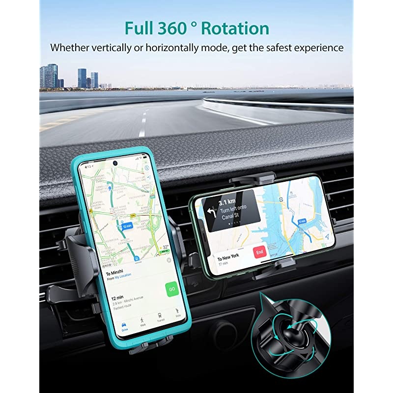 2021 Upgrade Ultra Stable Car Phone Mount Easy Clamp Universal Cell Phone Holder for Car Air Vent Car Phone Holder Mount Fit for iPhone 12 11 Pro Max Mini SE XS XR Galaxy S21 Note 20 10 etc