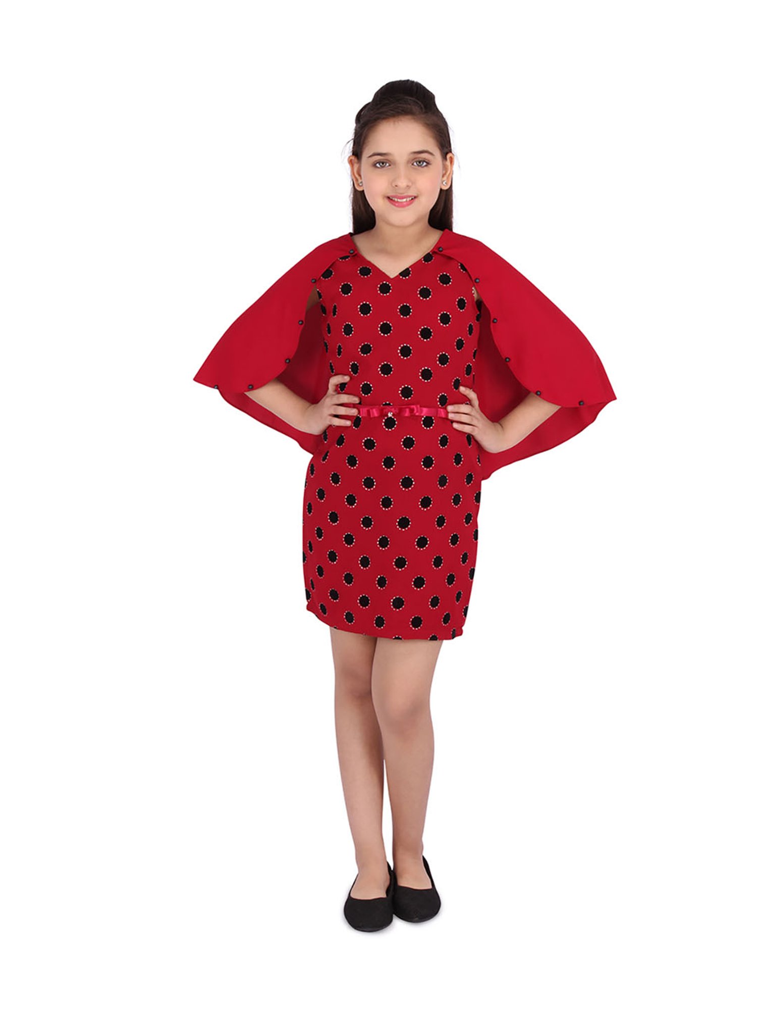 Cutecumber Kids Red Printed Dress