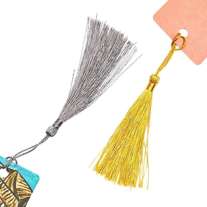 24-Count Bookmarks, Picasso Art Cardstock Page Markers with Tassel, 7"x2"